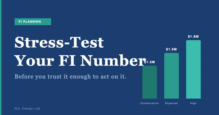 Stress-test your FI number across spending scenarios before trusting it enough to act