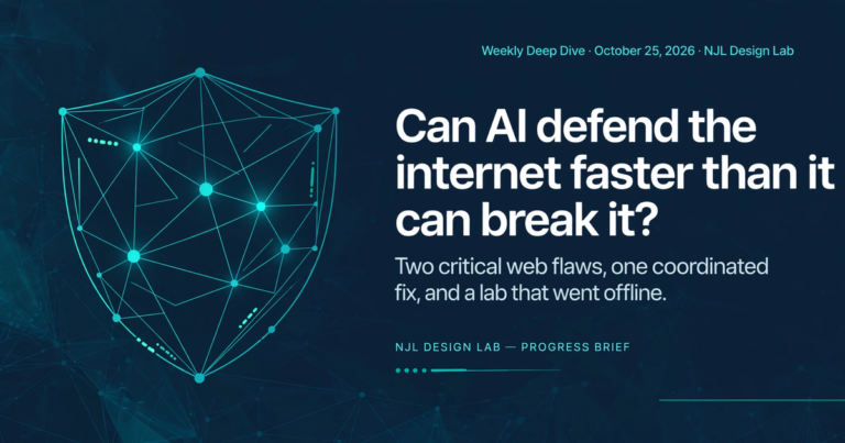 Weekly Deep Dive, October 25, 2026: Can AI defend the internet faster than it can break it?